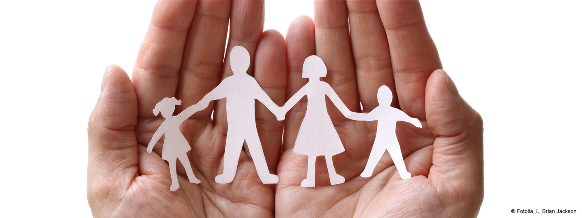 Banner - Hände mit Familie